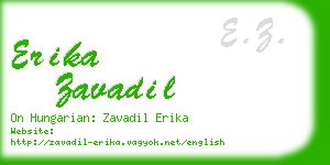 erika zavadil business card